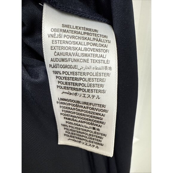 Adrianna Papell Size 2 Navy Cap-Sleeve Embellished Chiffon Mermaid Gown Dress - Picture 11 of 12